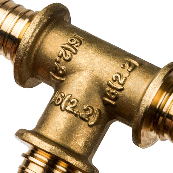 Тройник 16х16х16 для труб PEX аксиальный арт. SFA-0013-000016 STOUT