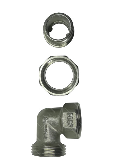 Присоединитель 1/2" угловой вн/нар (190-016) лат