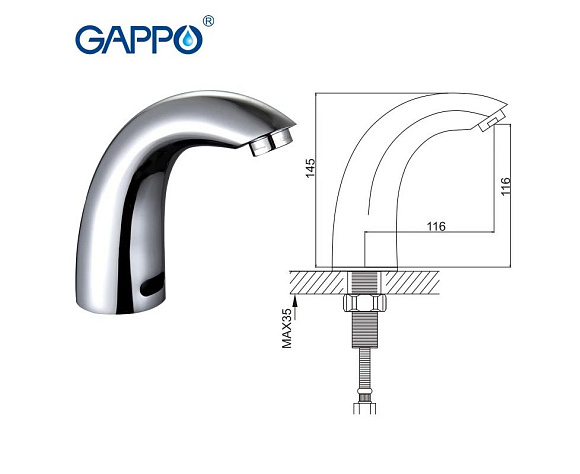 Сенсорный смеситель Gappo G517