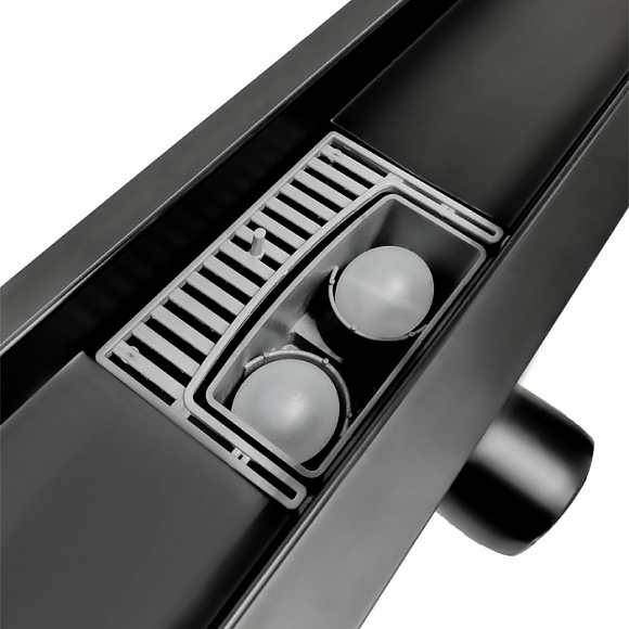 Трап душевой линейный нерж. 600мм ЧЕРНЫЙ КЕ-101А GEKKO