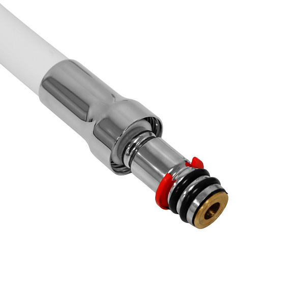 Гибкий излив смесителя мойки силиконовый c аэратором БЕЛЫЙ