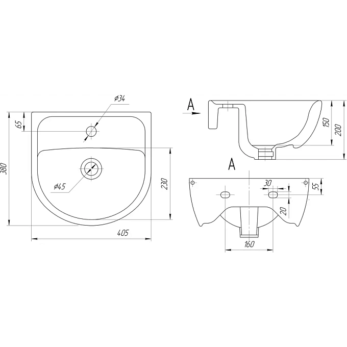 Умывальник "Малыш 40" (Универсал)