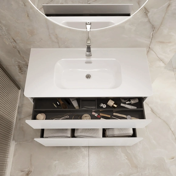 Тумба под раковину Mona "Rondy" 100 Н 2я белый