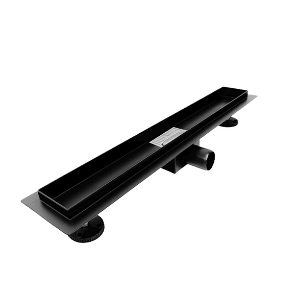 Трап душевой линейный нерж. 600мм ЧЕРНЫЙ КЕ-101А GEKKO