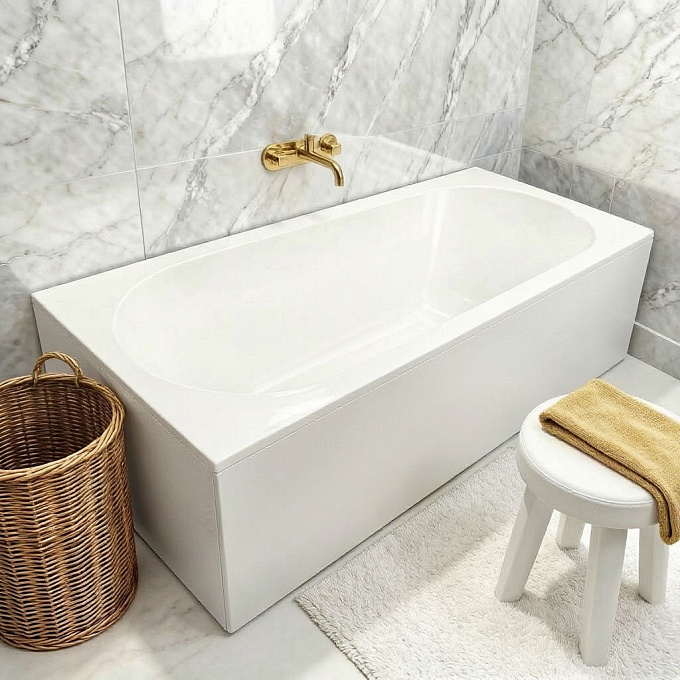 Ванна литой мрамор ГЕККО Айсберг slim 1700*700 