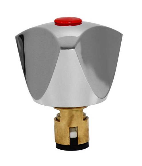 Кран-букса керамическая маховик Дельта хром для Российских смесителей