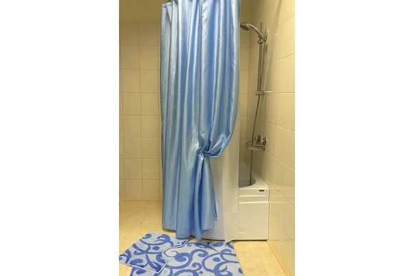 Штора для ванны двухслойная Органза голубая 180*200 NO WSV 022