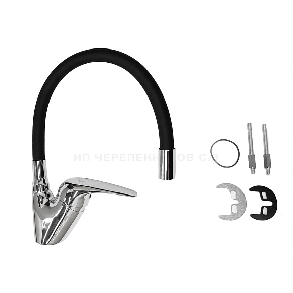 СМ-М11 R302 ВЕРОНА гибкий излив ЧЁРНЫЙ (Гекко)