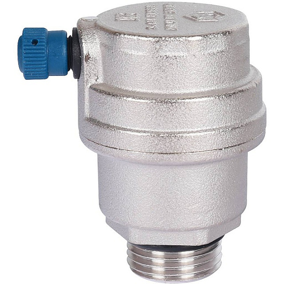 Воздухоотводчик автоматический боковой. выпуск НР 1/2" никель STOUT арт. SVS-1012-000015