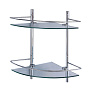 Полка стекл. двойная с огранич. угловая К-3122 WK