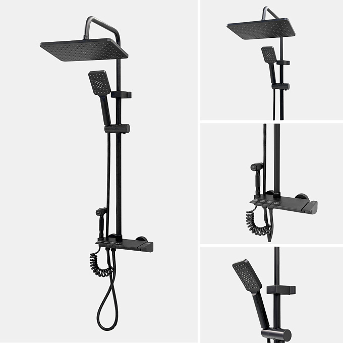 Смеситель/душа стационарный Gatto 3211 Black