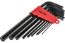 Набор ключей имбусовых HEX, 9 шт. удлиненные//, 2,0-12 мм, CrV,  Matrix арт.11227