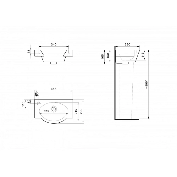Умывальник "Форум-45"