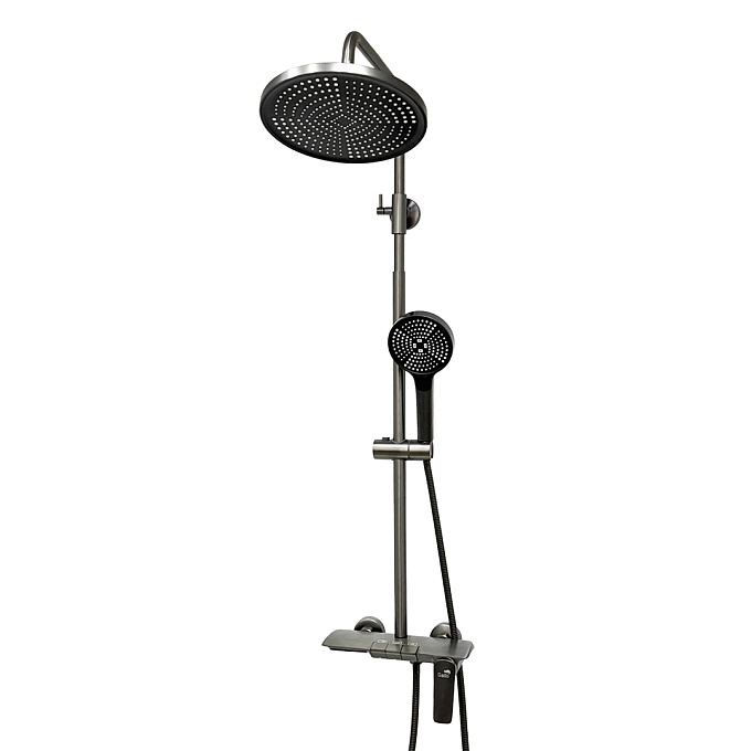 Смеситель/душа стационарный Gatto HS-8020-3 metal gray