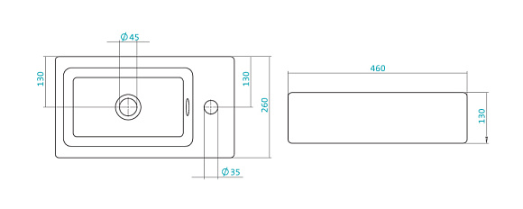 Умывальник "Эрис 46" (мебельный)