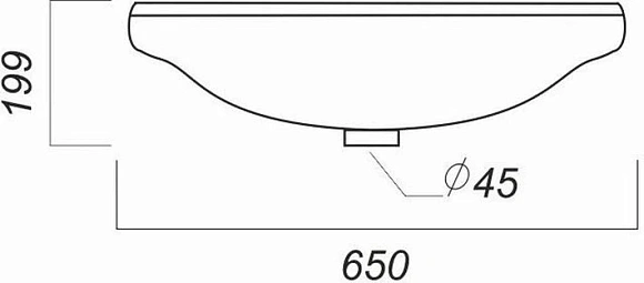 Умывальник мебельный Лагуна 65 ВКС Белый S1