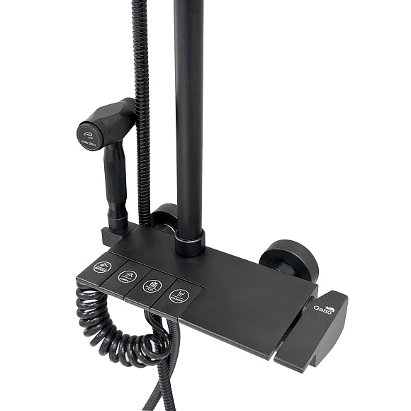 Смеситель/душа стационарный Gatto 3211 Black