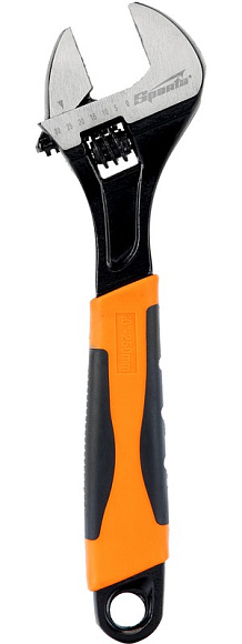 Ключ разводной 250 мм, двухкомпонентная рукоятка // Sparta 15543