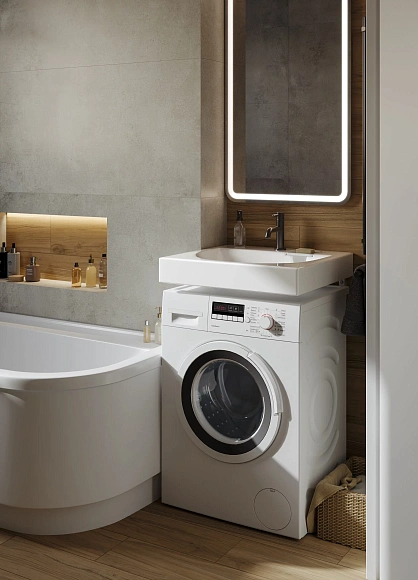 Умывальник на стиральную машину Galaxy 60 ВКС Белый S1