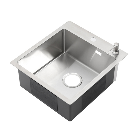 Мойка врезная прямоугольная с дозатором R44485HK ProflLine 3,0/200 сатин 