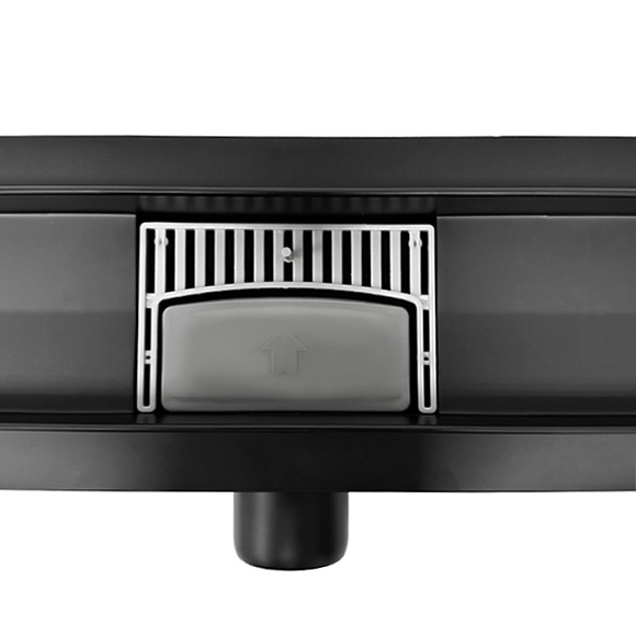 Трап душевой линейный нерж. 600мм ЧЕРНЫЙ КЕ-101А GEKKO