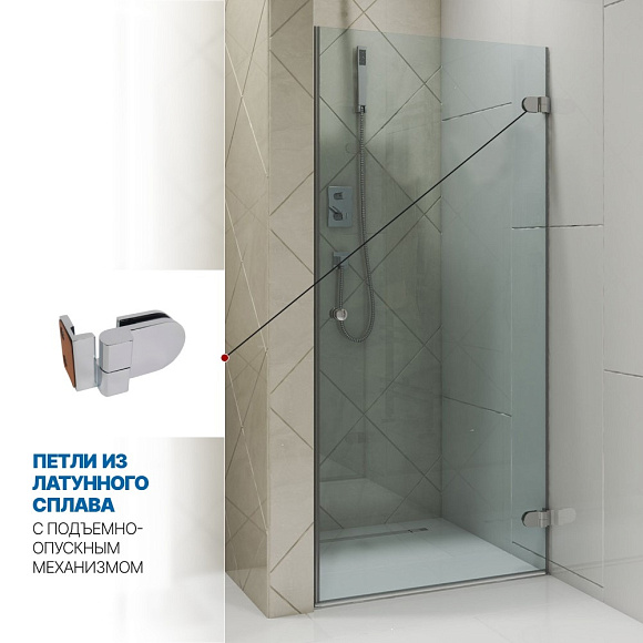 Дверь в душ нишу одноствор распашн Lux Door 001, 70*190 Правая