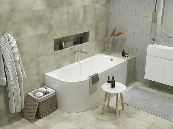 Ванна акриловая "ALISA MG"(170х75) R смес.К04