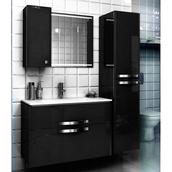 Зеркало-шкаф "Нота-90 " черный