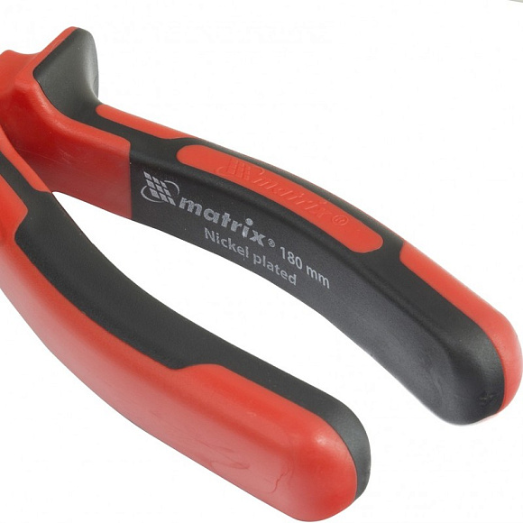 Плоскогубцы NICKEL 180 мм, никелированные двухкомпонентные, // Matrix арт. 16904