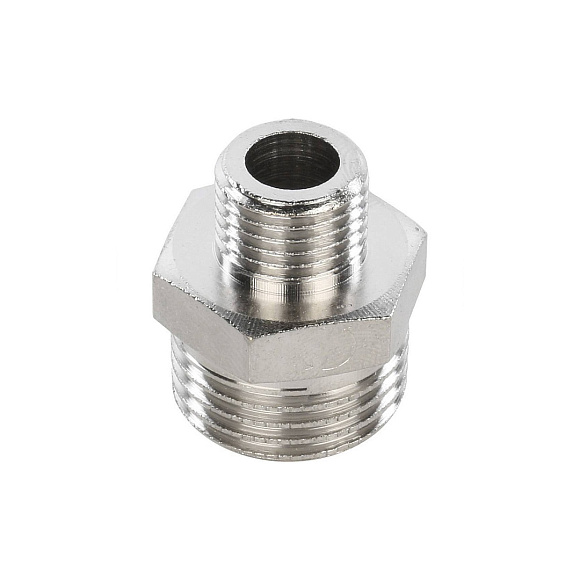 Ниппель НН никелированный 1/2*1/4 арт. SFТ-0004-001214 STOUT