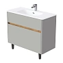 Тумба под раковину Mona "Rondy" 100 Н 2я агатовый серый