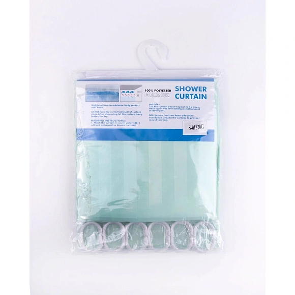 Штора S-1820G Салатовая (полосы)180Х200