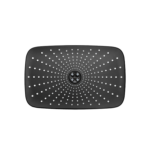 Лейка душевая стационарная 190*299мм ЧЕРНАЯ D-7345