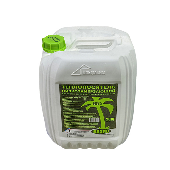 Теплоноситель "ОАЗИС Эко-65" (на основе пропиленгликоля, в канистре 20кг)