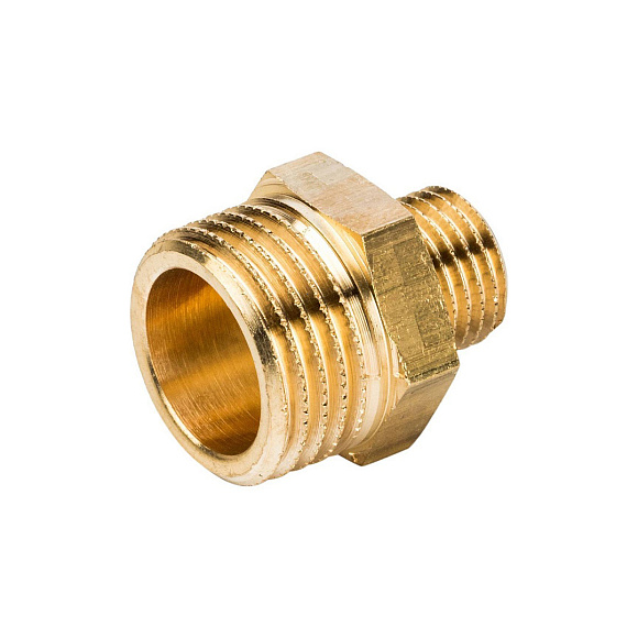 Ниппель НН никелированный 1/2*1/4 арт. SFТ-0003-001214 STOUT