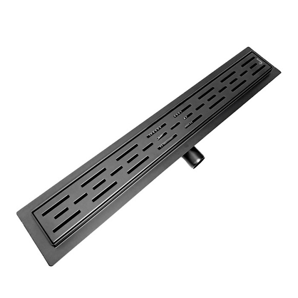 Трап душевой линейный нерж. 600мм ЧЕРНЫЙ КЕ-101А GEKKO