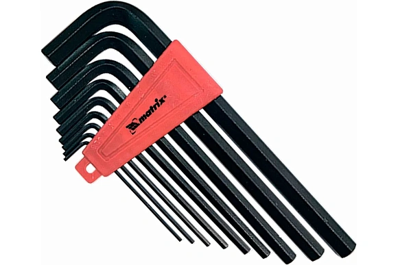 Набор ключей имбусовых HEX, 9 шт. удлиненные//, 2,0-12 мм, CrV,  Matrix арт.11227