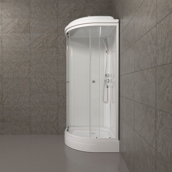 Душевая кабина Экстра 900*900*2150 низкий поддон. светлая