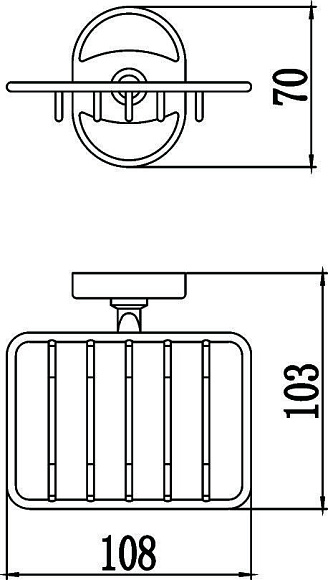 Мыльница решетчатая L07032 низкая одинарная