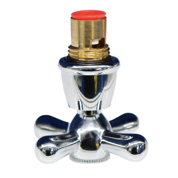 Кран-букса керамическая 1/2 маховик Крест металл