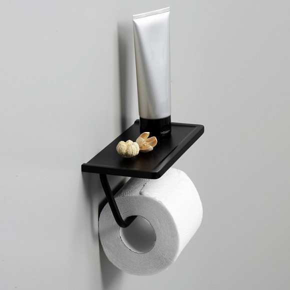 Держатель для туалетной бумаги с полочкой для телефона К-1525 WK