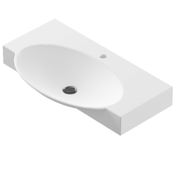 Умывальник мебельный Infinity 76 ВКС кронштейн Белый S1