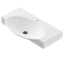 Умывальник мебельный Infinity 76 ВКС кронштейн Белый S1