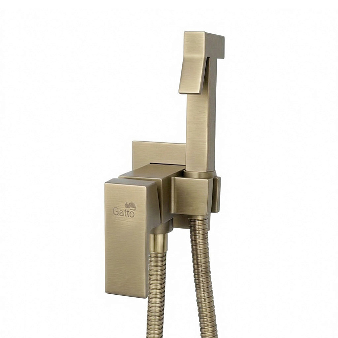 Смеситель гигиенический Gatto-007 Brush Gold