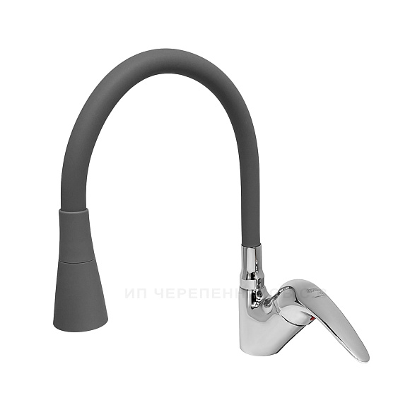 СМ-М11 R302 ВЕРОНА гибкий излив СЕРЫЙ (Гекко)