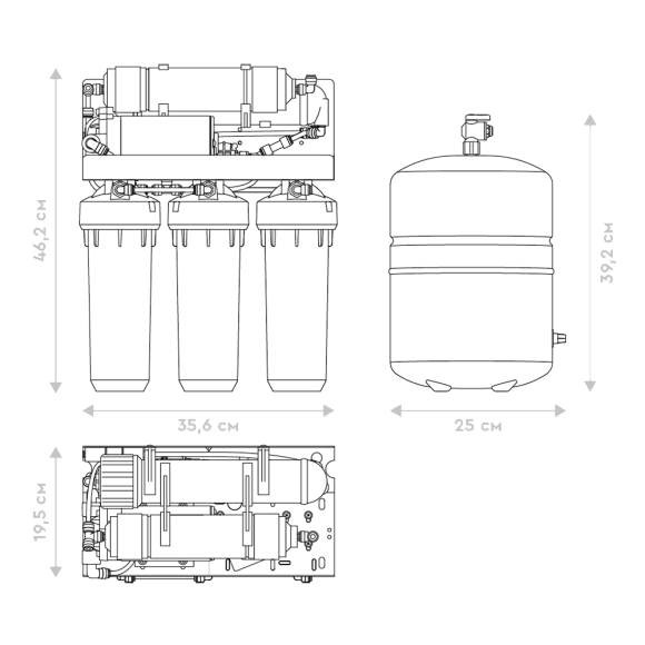 Водоочиститель бытовой обратноосмотичечкий" Барьер ПРОФИ Осмо 100 Boost"