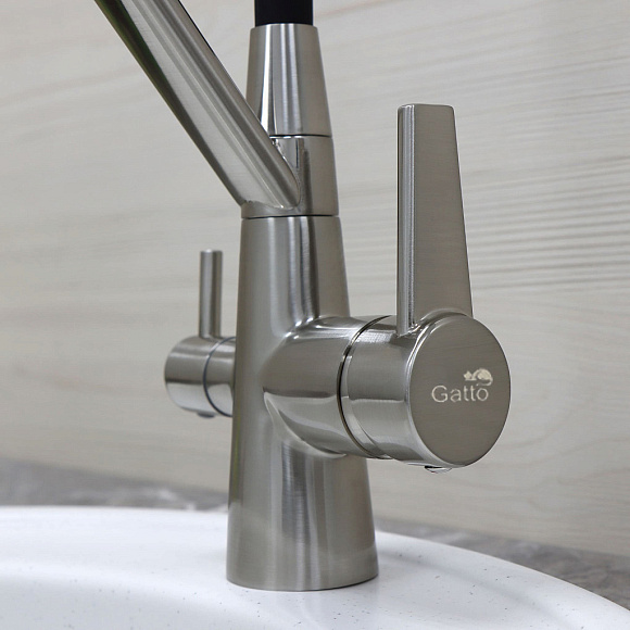 СМ-М Gatto 1903-1 Wire под фильтр с гибким изливом черный