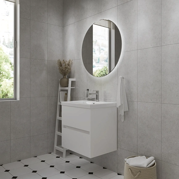 Тумба под раковину Veil "Como" 60П 2я белая аляска