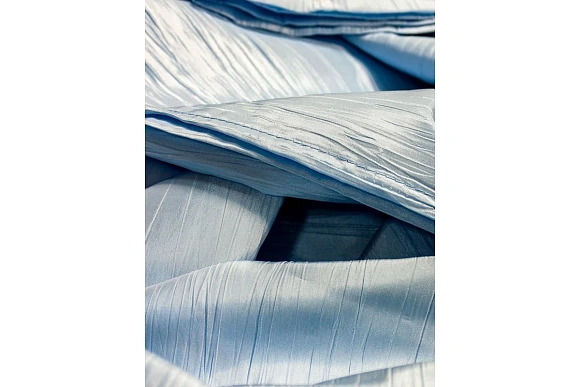 Штора для ванны двухслойная Органза голубая 180*200 NO WSV 022