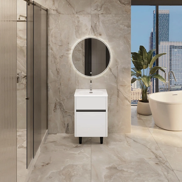 Тумба под раковину Mona "Rondy"  70 Н 2я белый